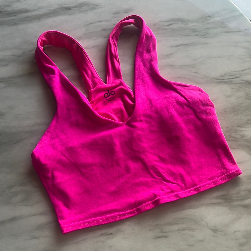 Alo Bright Pink Sports Bra